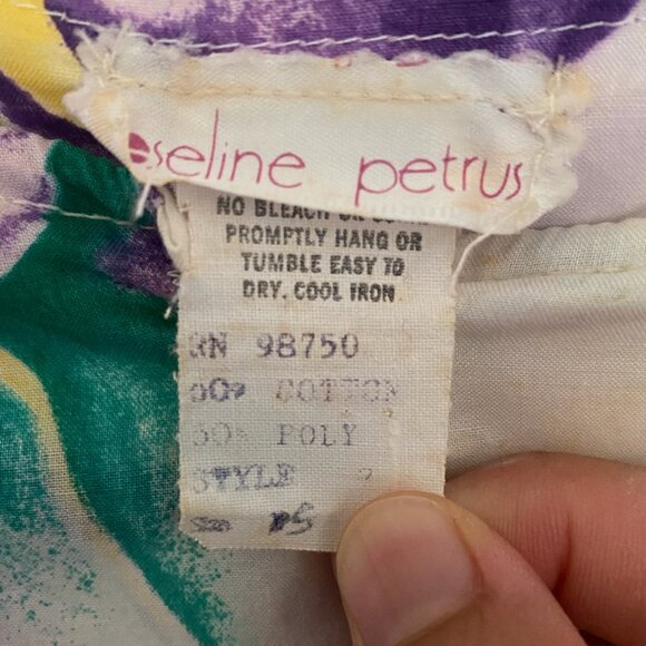 Vintage Hawaiian Mumu Aloha Maxi Dress by Roseline Petrus S/M - Picture 4 of 5